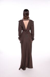 REGUSH Berna Brown Linen Shirt and Skirt 7