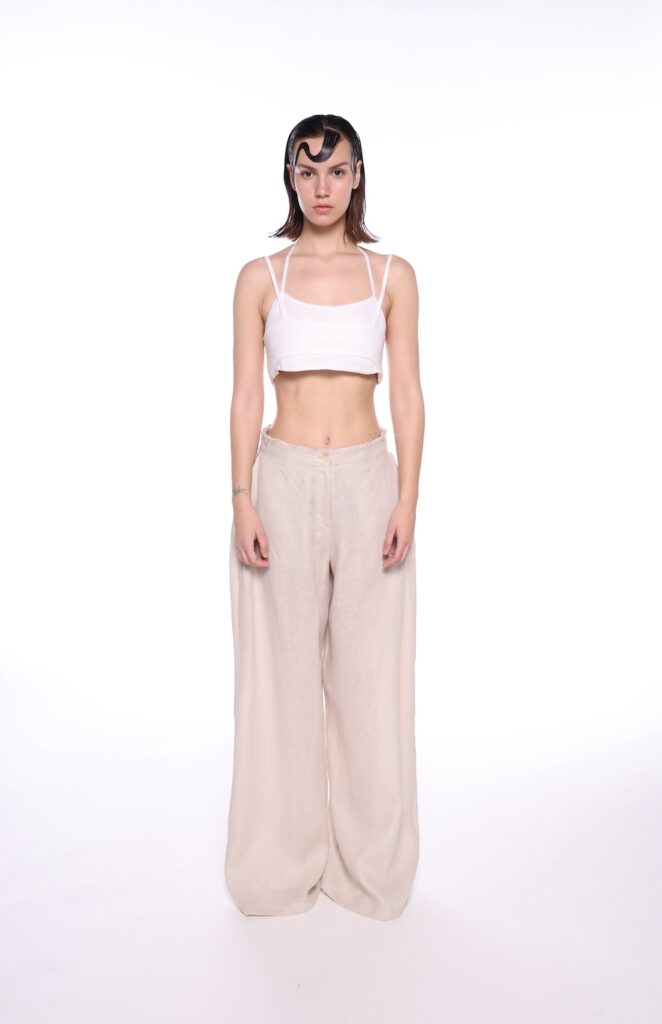 Cem Beige Linen Pants