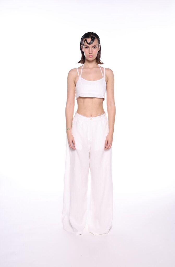Cem White Linen Pants