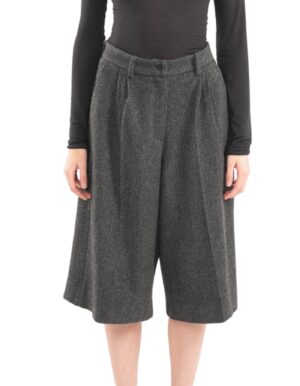 Regush Denata Grey Wool Herringbone Culottes 2