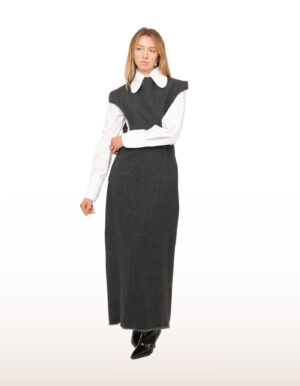 Regush Sarfan Grey Dress and Igesa White Shirt 3