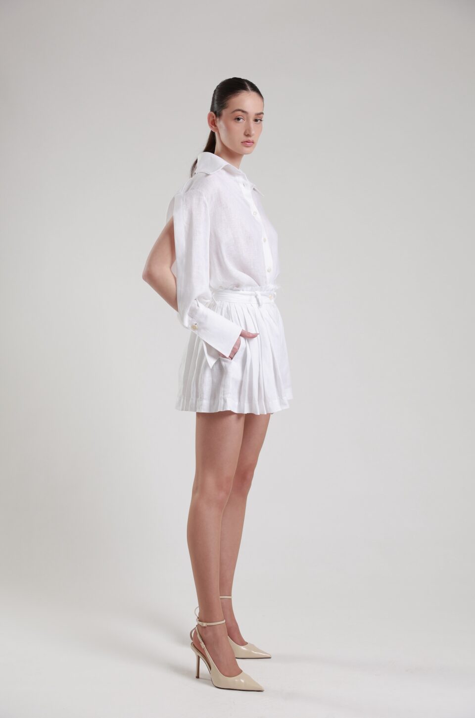 Besa White Linen Shirt