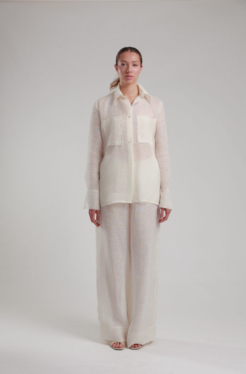 Epid Light Beige Linen Shirt
