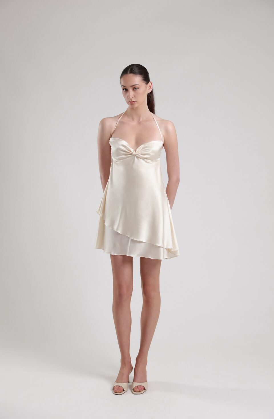 Aeta Ivory Silk Dress