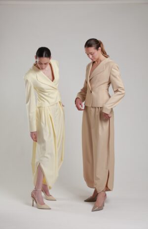 Regush Beroia Ivory Blazer and Beige Blazer