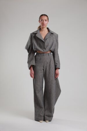 Regush DITILIA PINSTRIPE LINEN JACKET 1